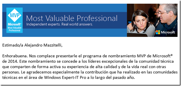 MVP 2014 Windows Expert – IT Pro