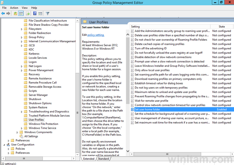 WIN0185 – Establecer User Home Folder en Windows 8.1 via GPO