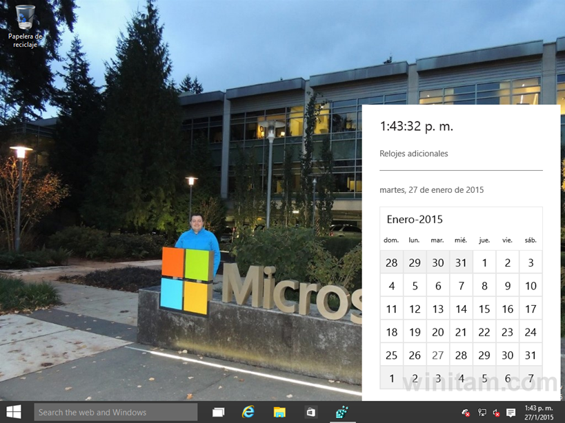 WIN0188 – Habilitar nueva interfaz oculta del reloj en Windows 10 Technical Preview 9926