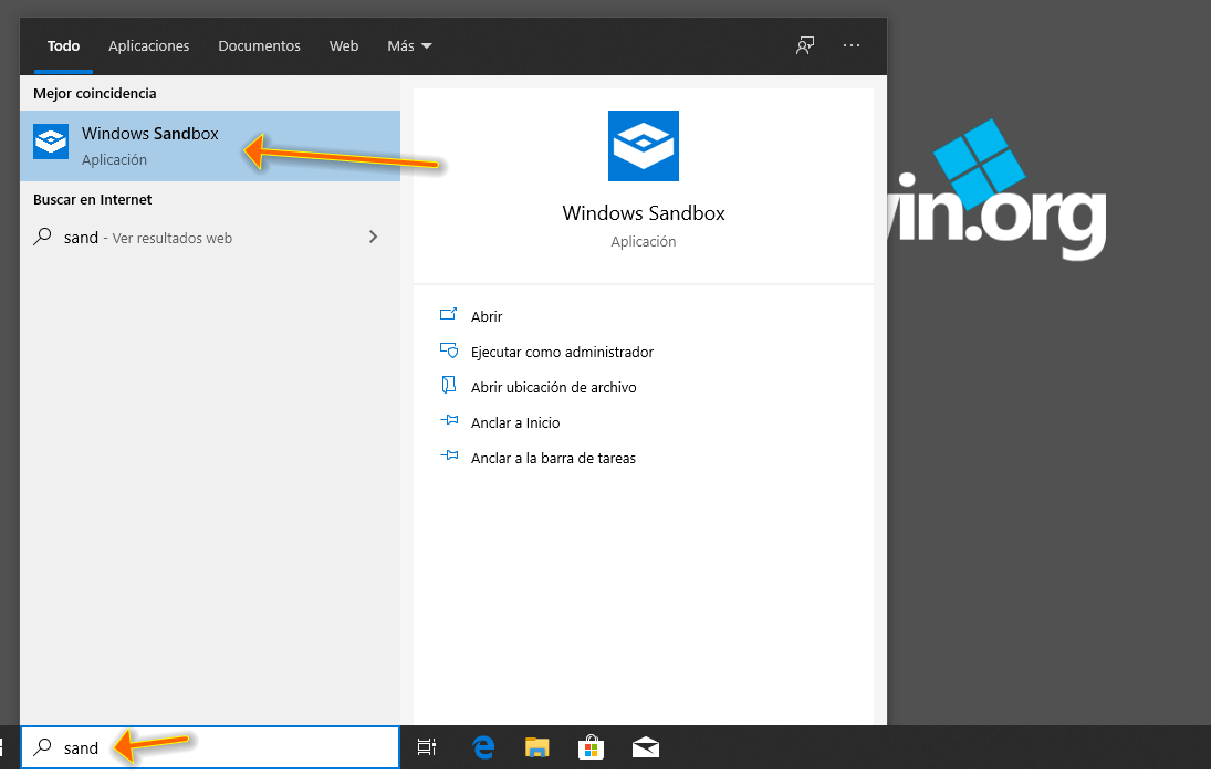 Habilitar Windows Sandbox en Windows 10 1903 y Realizar Personalización