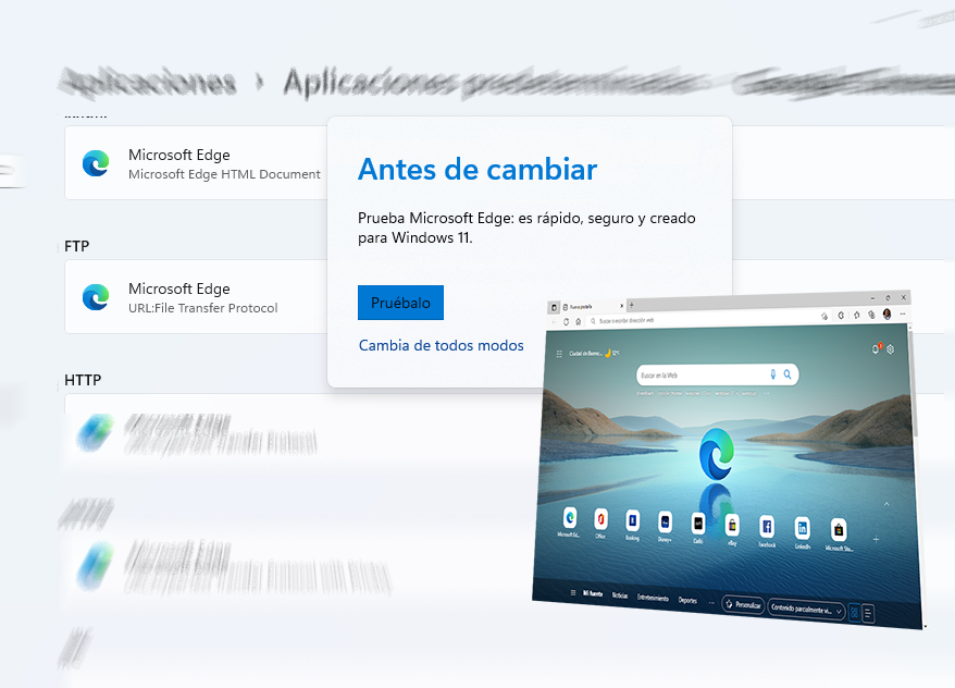 Cambiar el navegador predeterminado en Windows 11
