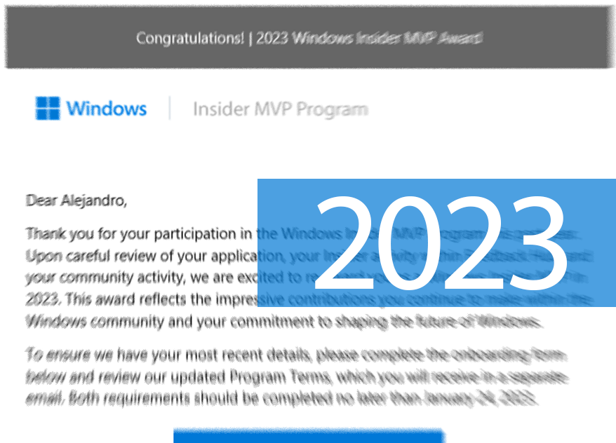 Windows Insider MVP 2023